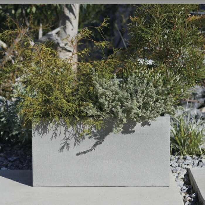 植木鉢 おしゃれ 大型 四角 リオ モノ 幅80cm 高さ40cm 鉢カバー ファイバーセメント製 寒冷地対応 グレー ブラック スクエア 北欧 屋外 室内 兼用 観葉植物用 サボテン 特大 ガーデニング ベランダ 玄関 インテリア プランター 深型