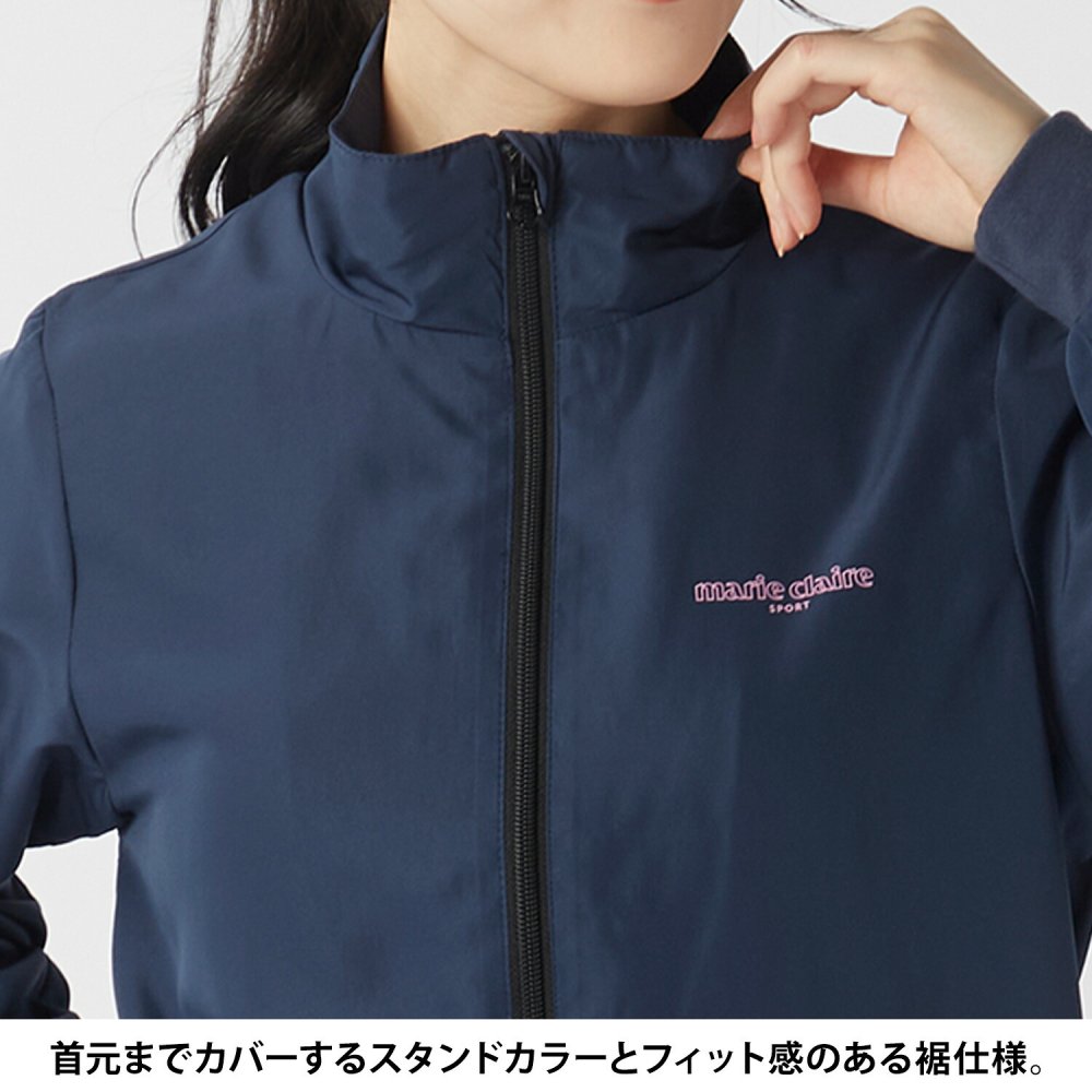 marie claire sport マリクレールスポーツ ジップアップブルゾン レディース 裏フリース 防風 ブランド 長袖 445719 スタンドカラー 秋冬 アウター カジュアル 20代 30代 40代 M L LL 2026fw karlas