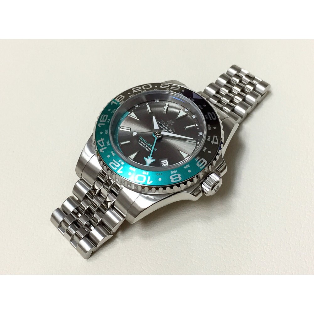 ジーダ ZEEDA デュアルゾーン DUAL-ZONE UNO 腕時計 メンズ 自動巻き GMT DU-SV