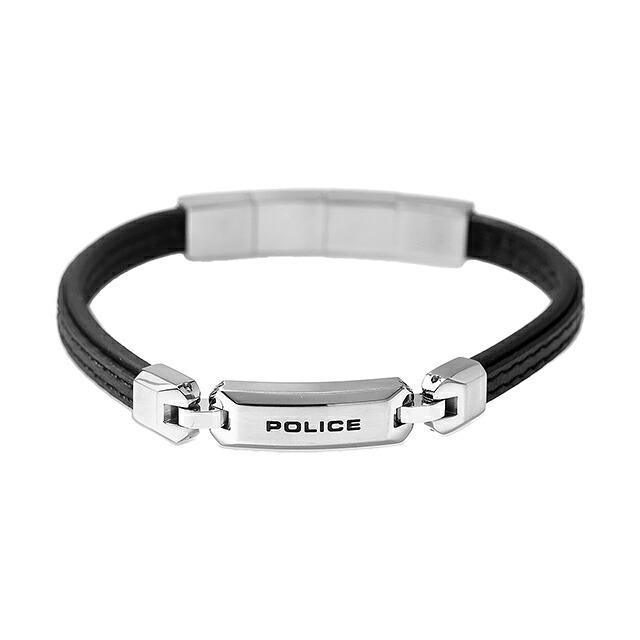 ポリス ブレスレット メンズ ブランド POLICE LAYERLOCK GB0082901 ブラック シルバー アクセサリー