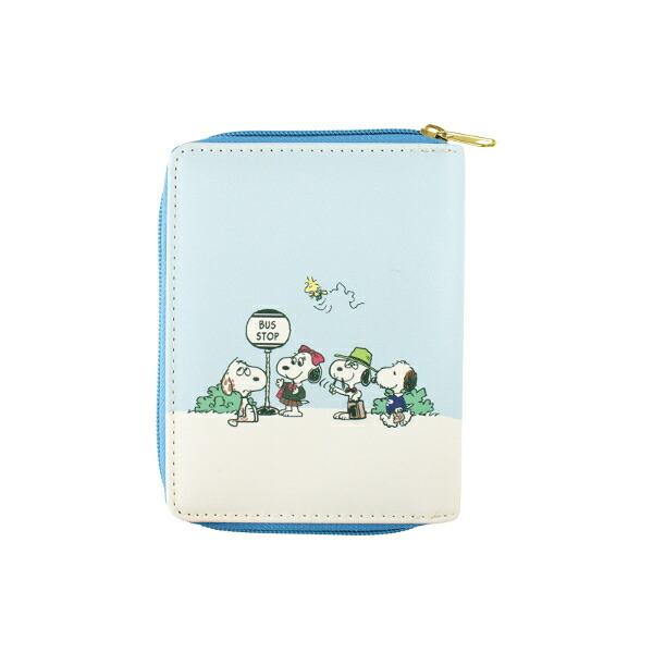スヌーピー コンパクトマルチポーチ(きょうだいたち) Preppystyle schoolbus SNOOPY