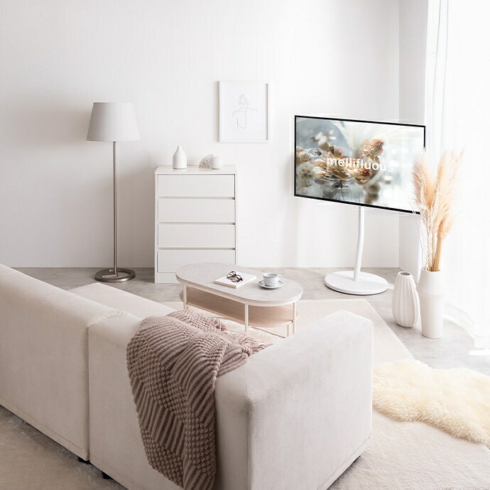 テレビ台 テレビボード テレビスタンド ボード 円形 丸型 壁寄せ tv 壁掛け 脚 キャスター付き 移動 コーナー ハイ ミドル 32インチ 40 55 65 v 型 配線隠し コード 自立式 幅68 スタイリッシュ 軽量 1人暮らし ワンルーム 家族