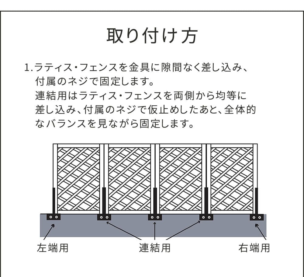 ガーデン エクステリア ラティス・フェンス固定金具 15cmブロック用 連結用1個 S-BF4515J