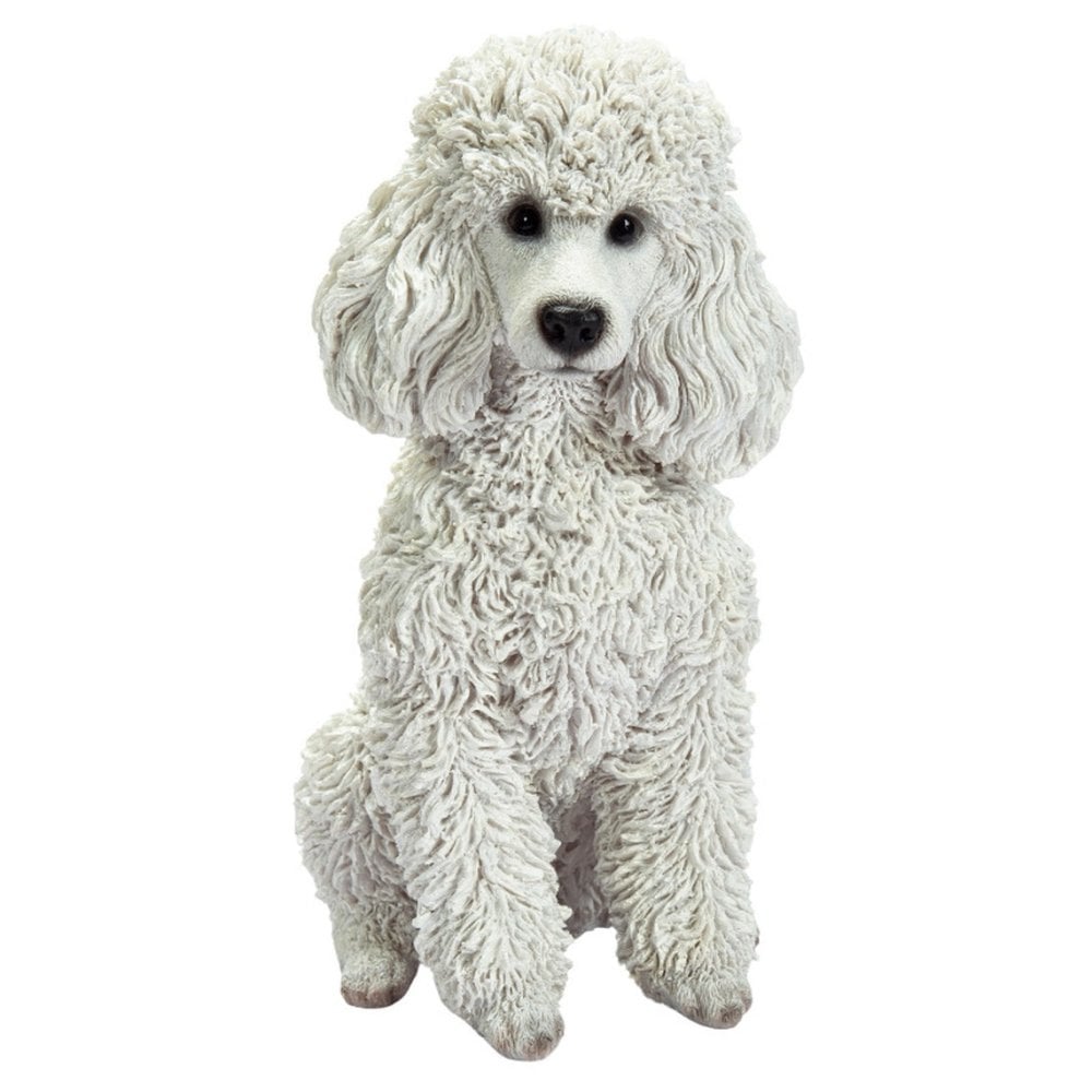 置物 woobia ウービア 犬 トイプードル お座りプードル 白 高さ19.5cm カット犬 白い犬 リアル 本物そっくり イギリス生まれ 職人手彩色 縁起物 戌年 玄関 インテリア 新築祝い 引っ越し祝い 開店祝い 出産祝い 誕生日 お祝い ギフト プレゼント 犬好き プードル好き