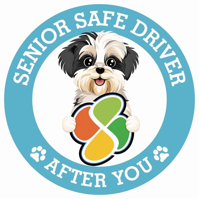 カーサイン 高齢者マーク SENIOR SAFE DRIVER マルックス ステッカー シール 直径13cm 肉球 日本製 車