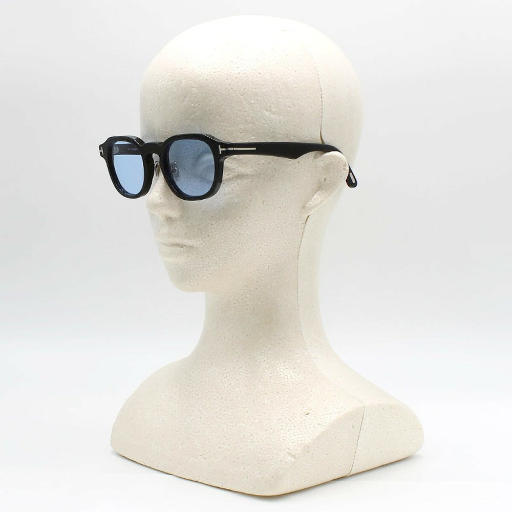 トムフォード TOM FORD サングラス アイウェア アジアンフィット FT1230-D/S 01V 50 ウェリントン型 メンズ レディース ユニセックス ブラック+ブルー