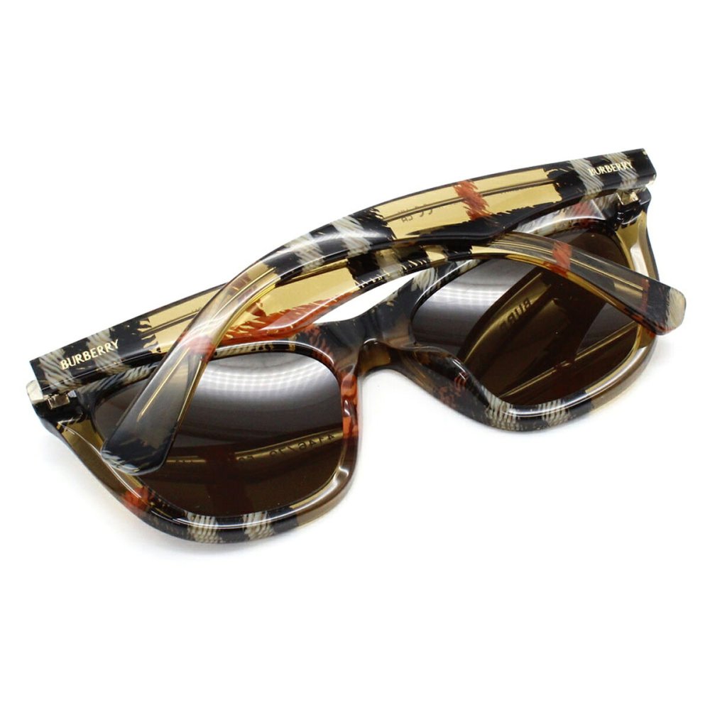 バーバリー BURBERRY サングラス アジアンフィット UVカット アイウェア キャットアイ 0BE4435F 414673 53 メンズ レディース ユニセックス チェックサンド+ダークブラウン 海外正規品