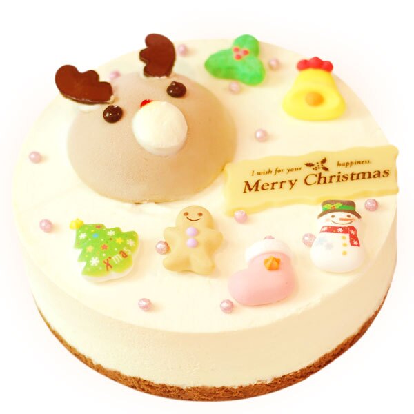 ＼早割！／ クリスマスケーキ クリスマスプレゼント 予約 2026 ムース ケーキ 冷凍 トナカイ キャラ 冷凍ケーキ ムースケーキ クリーム 手作りキット 子供 手作り ホールケーキ 5号 4人 5人 6人 スイーツ お菓子 洋菓子 可愛い かわいい おしゃれ おいもや