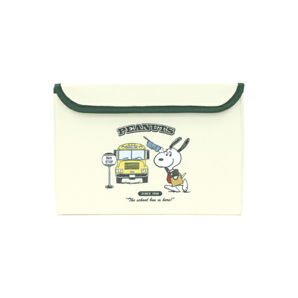 スヌーピー フタ付き折りたたみ収納ＢＯＸ(Schoolfriend) Preppystyle schoolbus SNOOPY