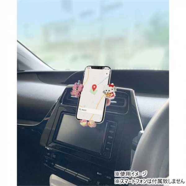 【10月20日入荷分予約受付中】 スマホホルダー ハローキティ 車載ホルダー サンリオ SWIMMER コラボ エアコン吹き出し口取付 360度回転 縦横対応 スマホスタンド かわいい キャラクターグッズ 車内アクセサリー サンリオ正規ライセンス品