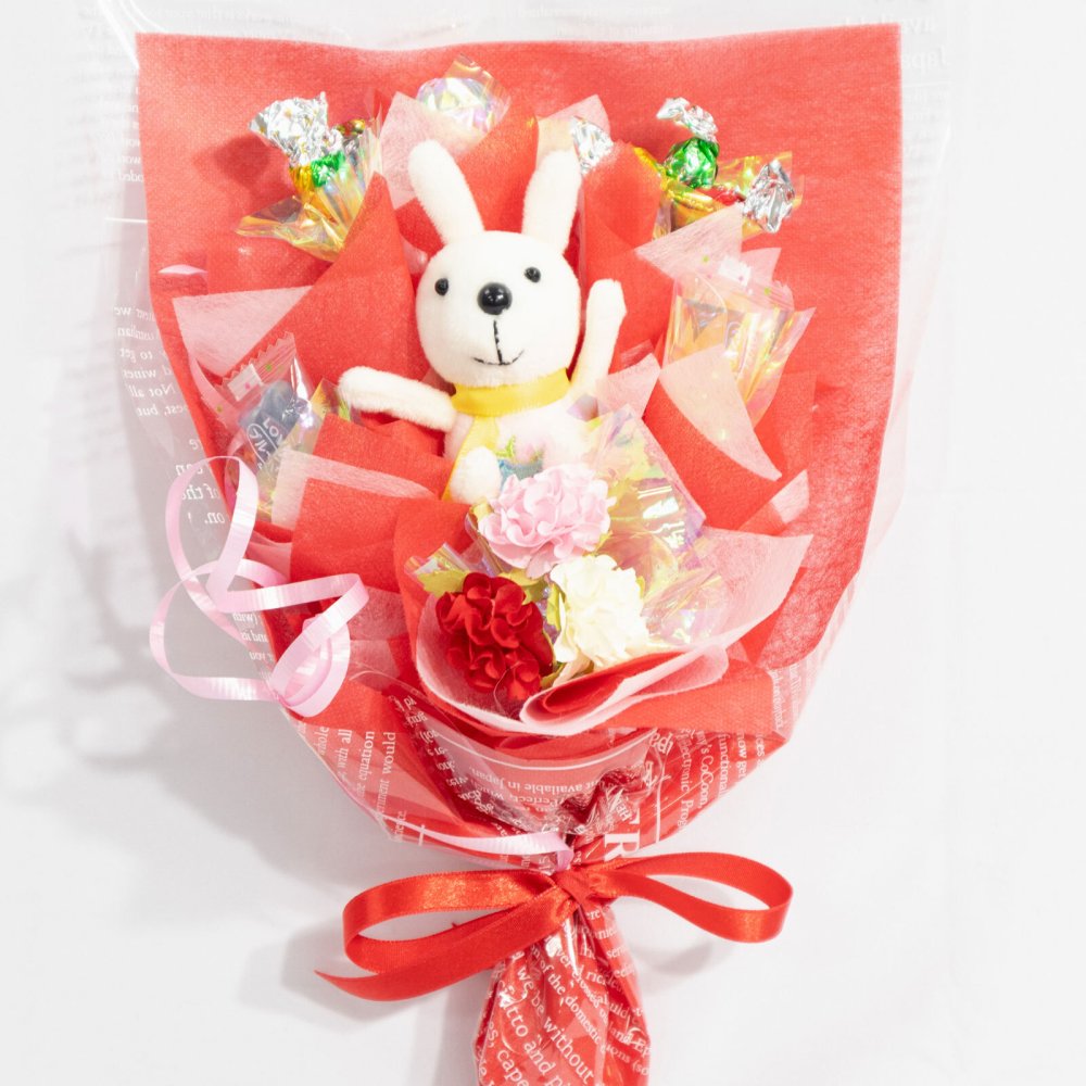 キャンディー フラワー ミニミニ ブーケ ギフト オレンジ むらさき ピンク 赤 水色 青 黄緑 黄色 花 造花 卒業 卒園 誕生日 プレゼント ギフト 女性 母 祖母 女友達 退職祝い 結婚記念日 母の日 お祝い 発表会 子供 遊戯会 贈り物 送料無料