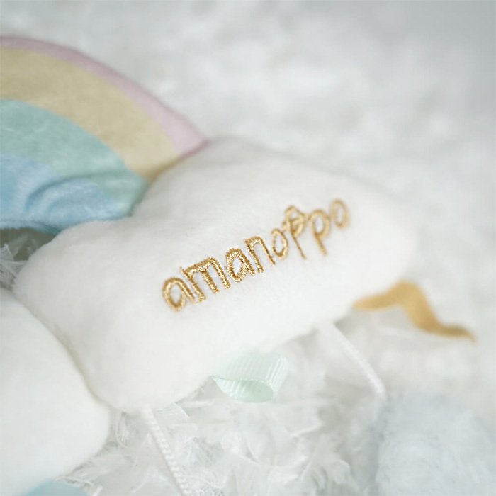 amanoppo あまのっぽ ベビーカーメリー ～アヒルさんとお出かけ～ | ベッドメリー ベビーカートイ クリップ付き 音が鳴る  どうぶつ 動物 あひる ベビーカー バッグ 持ち運び