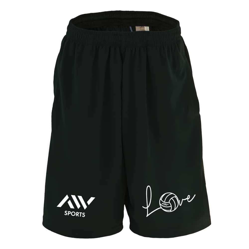 バレーボール ハーフパンツ ドライ メンズ ウェア レディース ジュニア 練習着 短パン 速乾 スポーツ 名入れ おしゃれ 半スボン 文字入れ無料 「Love バレーボールロゴ」 アートワークスコウベ 【送料無料】