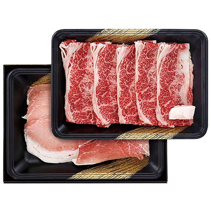 黒毛和牛と黒豚のすきやき肉 (ARC-062F) [お中元][お歳暮] ※送料無料(北海道・沖縄・離島への配送不可)