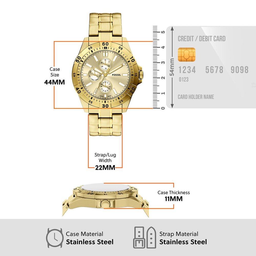 フォッシル FOSSIL 腕時計 メンズ GARRETT マルチファンクション アナログ ツートーン ステンレススチールウォッチ FS6194【2026 新作】