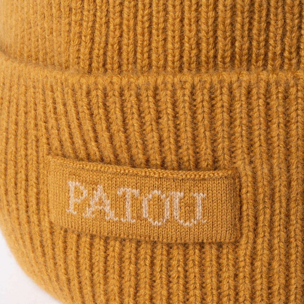 パトゥ PATOU WOOL CASHMERE BEANIE ウール カシミア ビーニー AC0788041 ニット帽 ロゴ レディース 帽子