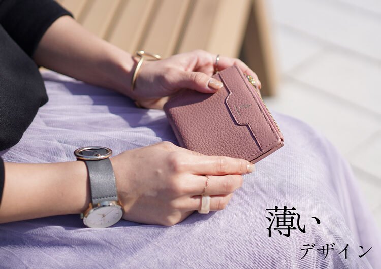 ミニ財布 レディース 本革 薄い 二つ折り財布 ブランド 【ネコポスで送料無料】 mieno spira カードたくさん コンパクト財布 ミニウォレット 定期入れ 小さい 牛革 レザー 上品 スリム 小さい財布 ギフト プレゼント 5F (07000496r)