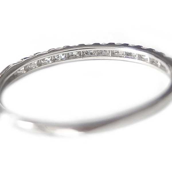 ダイヤモンド リング ハーフエタニティ 0.15ct プラチナ Pt950 指輪 レディース 細身 シンプル 重ね付け 華奢 エタニティリング ダイヤ 11号 記念日 プレゼント ギフト