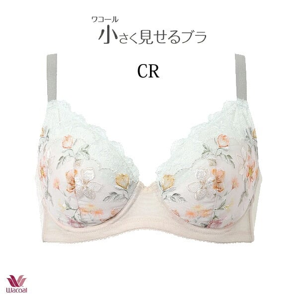 ワコール 小さく見せるブラ ブラジャー BRB453 3/4カップワイヤー GHカップ レーシィタイプ【セール】