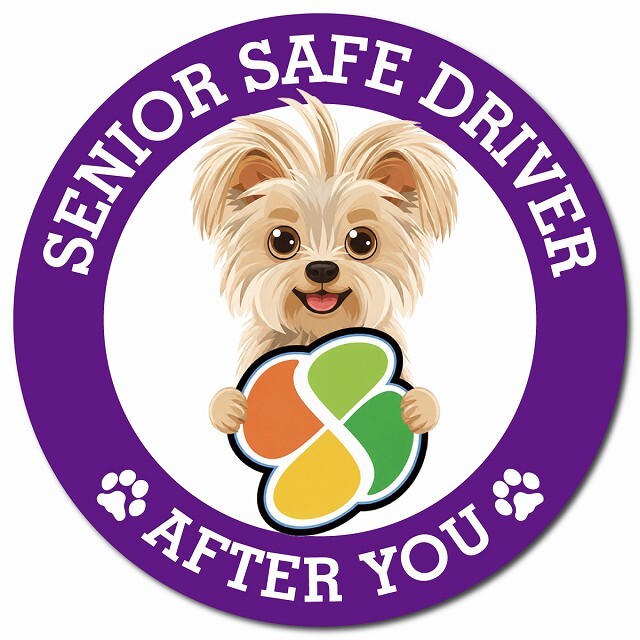 カーサイン 高齢者マーク SENIOR SAFE DRIVER ヨーチー マグネット 強力 直径13cm 肉球 日本製 車 ステッカー