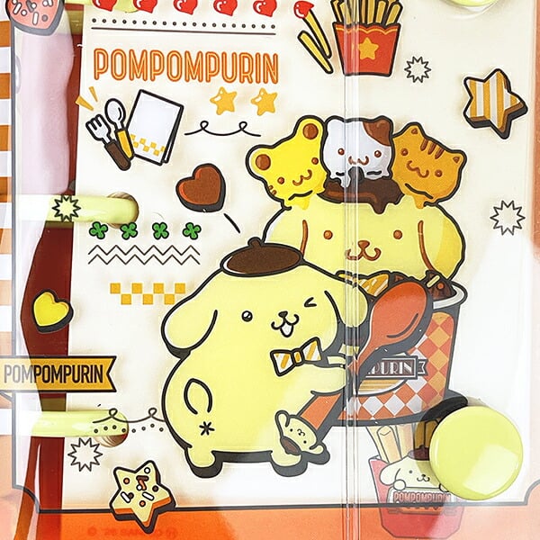 サンリオ ポムポムプリン ミニシールバインダーチャーム キーホルダー 文具 Sanrio