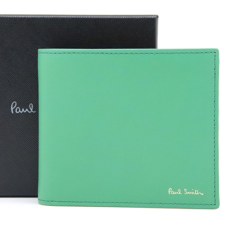 ポールスミス 財布 Paul Smith 二つ折り財布 小銭入れなし メンズ コバルトグリーン マルチストライプ M1A-4832-DMULTI 30 【ラッピング無料 誕生日 お祝い プレゼント ギフト 贈り物】 送料無料