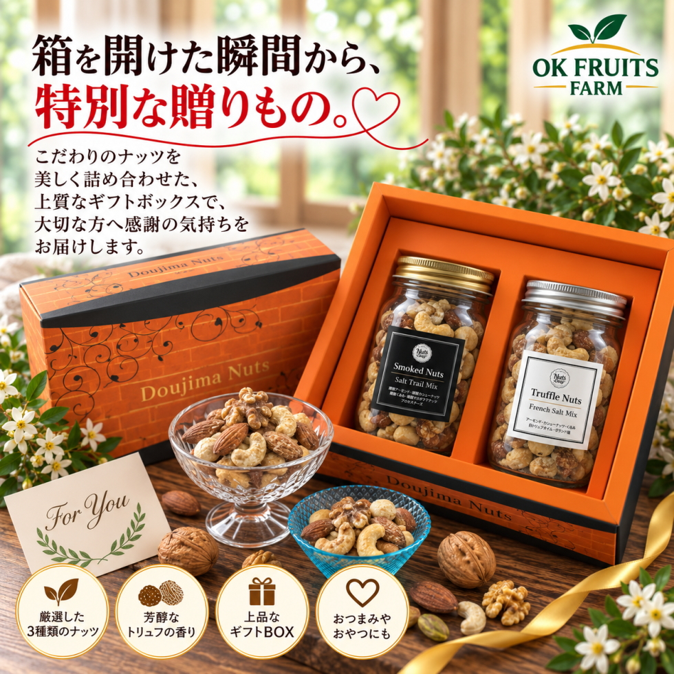 お歳暮 ギフト ナッツ お菓子 親 変わり種 おしゃれ 年配 送料無料 高級 ギフト 健康食品 御中元 ギフト プレゼント ナッツ おつまみ プレゼント 高級  焼きチーズ入り 燻製ミックスナッツ トリュフミックスナッツ セット お菓子 送料無料 おしゃれ 昨年4527個の販売実績 ナッツ  【燻製ミックスナッツ＆トリュフミックスナッツ中瓶セット】