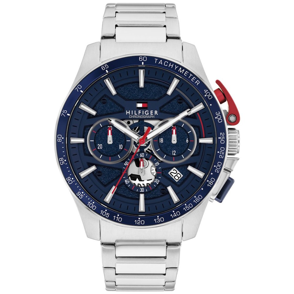 【選べるノベルティー付き】トミーヒルフィガー TOMMY HILFIGER 腕時計 メンズ クロノグラフ タキメーター デイト BANK 1792261【2026 新作】
