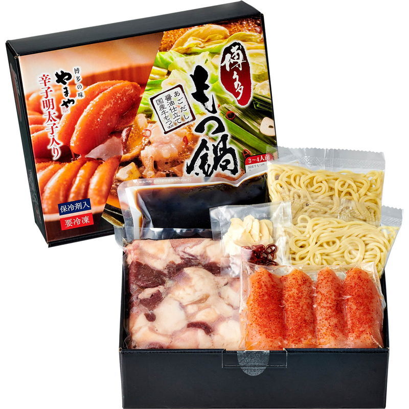 やまや 八枠堂もつ鍋MIX・やまや明太子セット (6441) [お中元][お歳暮] ※送料無料(北海道・沖縄・離島への配送不可)