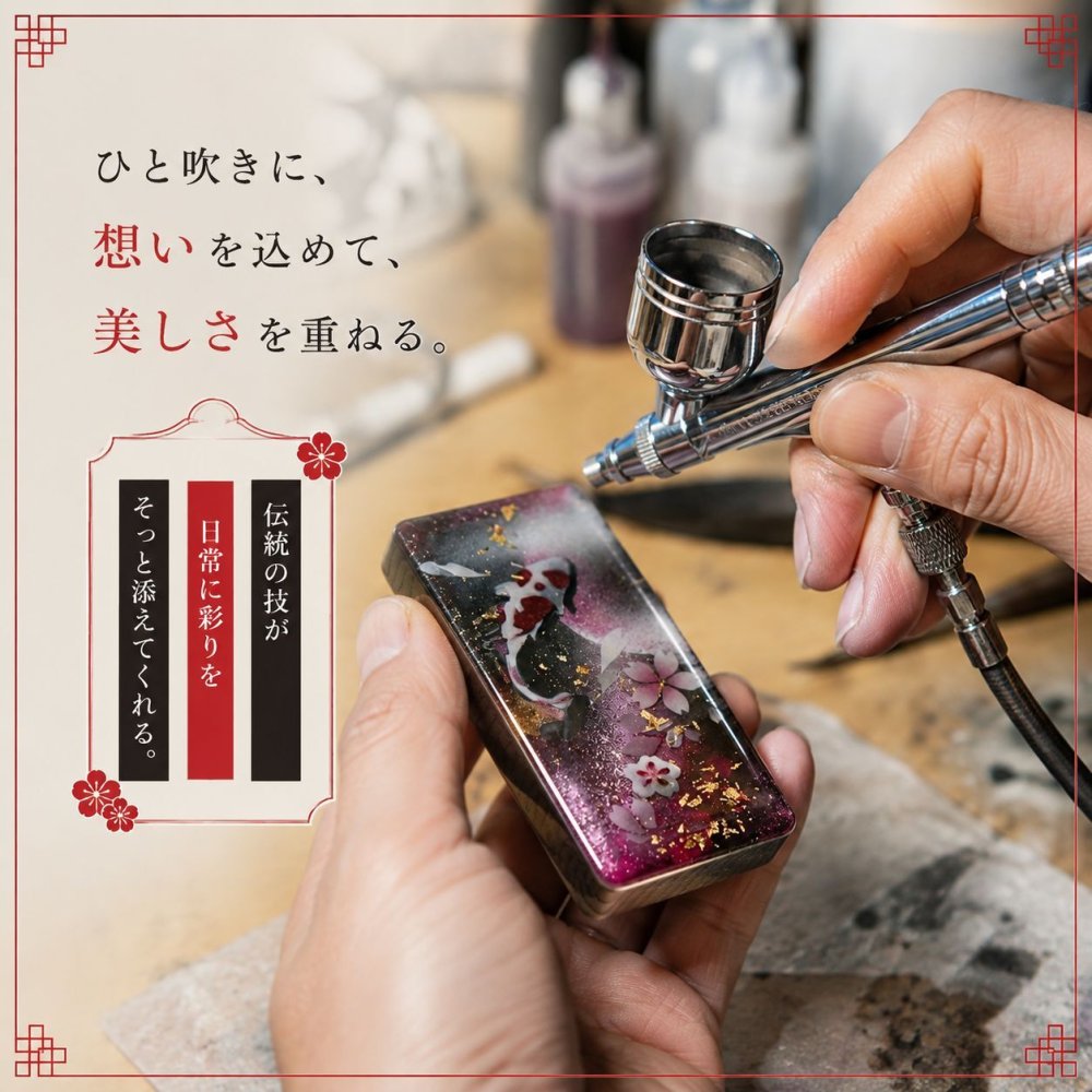職人の手作り！和柄ペアFRISKケース「阿」フリスク タブレット ミント 名入れ 職人 手作り ハンドメイド 送料無料 伝統工芸 桜 和モダン 和柄 和風 和雑貨 ギフト プレゼント 贈り物