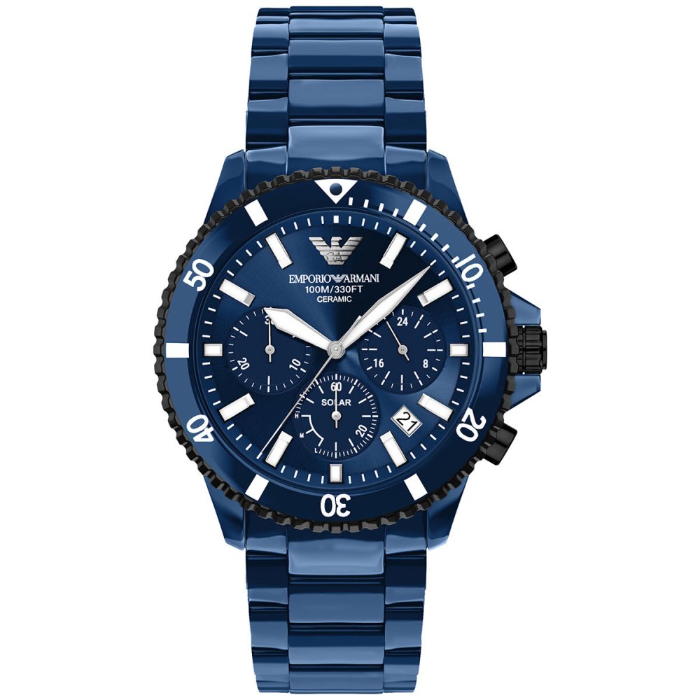 エンポリオアルマーニ EMPORIO ARMANI 腕時計 メンズ ソーラー クロノグラフ セラミック AR70024【2026 新作】
