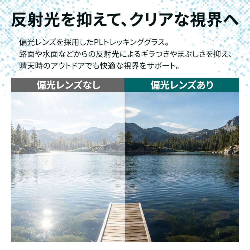 【ラッピング無料】モンベル mont-bell PLトレッキンググラス #1109126 偏光サングラス 折りたたみ 軽量 23g UVカット99％以上 ケース付き ブラック ギフト キャンプ アウトドア用 サイクリング 自転車 ランニング