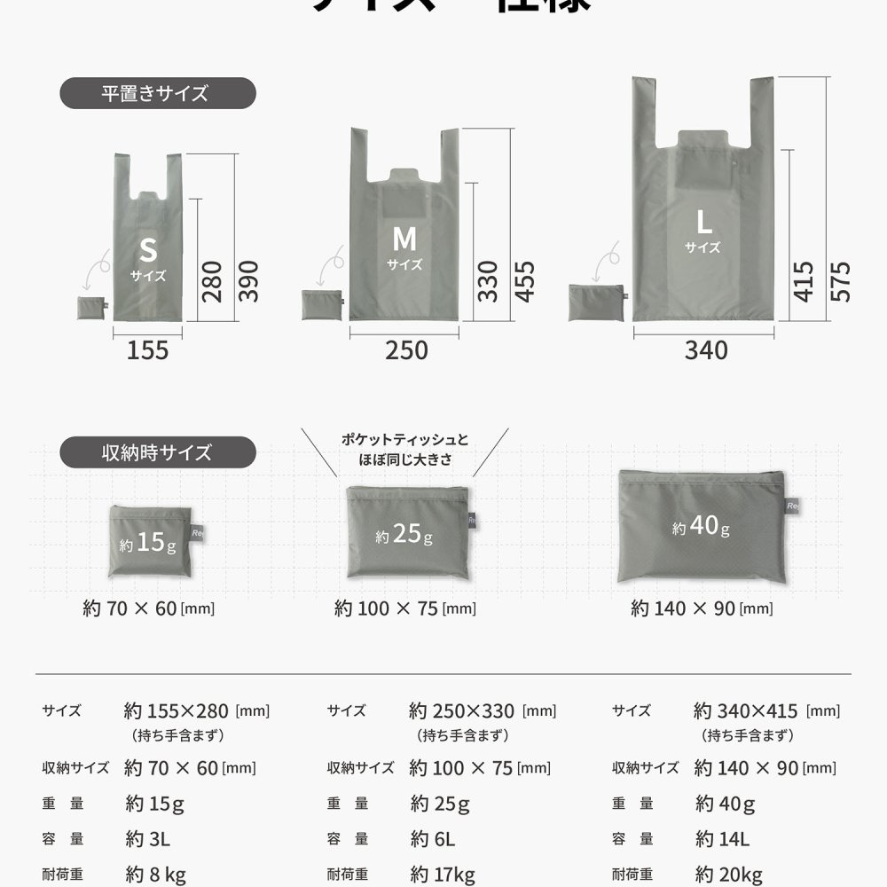 エコバッグ Regile2（レジル2） Mサイズ マイバッグ メンズ 折りたたみ ミニマル コンパクト 父の日 日本製 エコバック コンビニ プチギフト 送別会 退職祝い 異動祝い [aso]