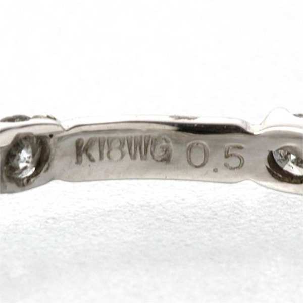 指輪 エタニティリング K18WG 18金 ホワイトゴールド ダイヤモンド 0.5ct リング ダイヤリング レディース アクセサリー ジュエリー 重ね付け 華奢 シンプル 21号