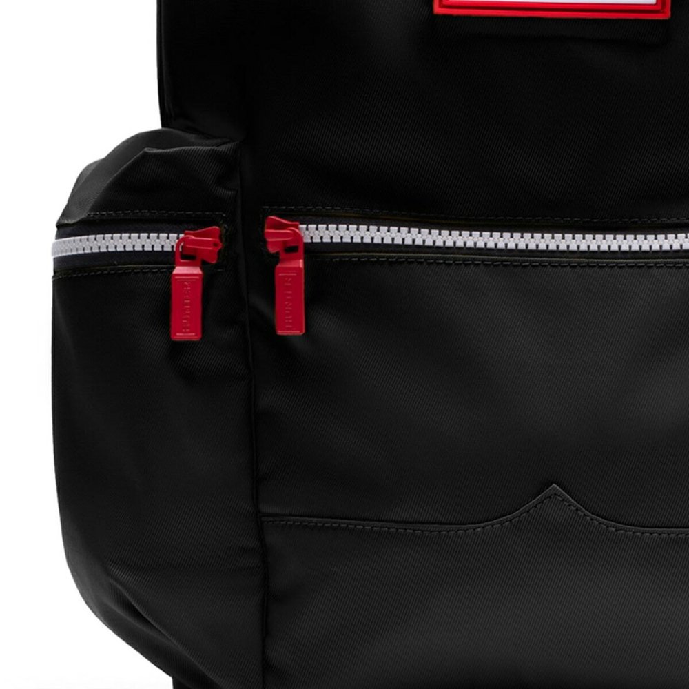 ハンター HUNTER バックパック リュックサック ミニ トップクリップ ロゴ A4収納 防水 撥水 通勤 通学 カバン UBB6018ACD メンズ ブラック