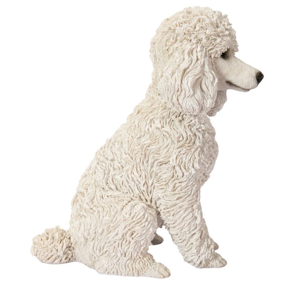 置物 woobia ウービア 犬 トイプードル お座りプードル 白 高さ19.5cm カット犬 白い犬 リアル 本物そっくり イギリス生まれ 職人手彩色 縁起物 戌年 玄関 インテリア 新築祝い 引っ越し祝い 開店祝い 出産祝い 誕生日 お祝い ギフト プレゼント 犬好き プードル好き