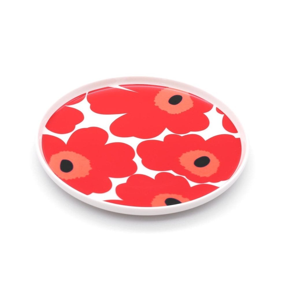 マリメッコ ウニッコ プレート 20cm ホワイト/レッド marimekko UNIKKO 皿 食器 ギフト 耐熱 電子レンジ対応 結婚祝い プレゼント 贈り物