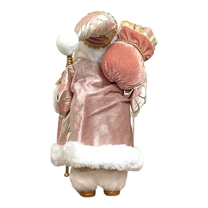 ヨーロピアンスタイルサンタクロース ピンク 高さ30cm クリスマス オブジェクリスマスグッズ オーナメント ノエル 人形 ドール 北欧 置物