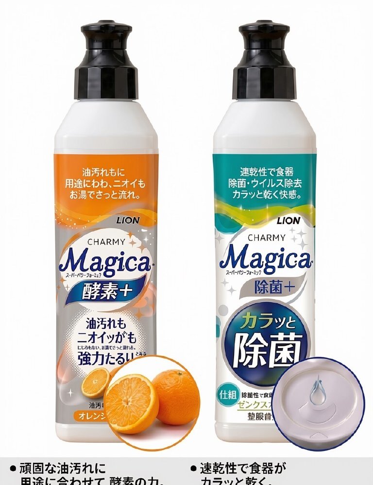 【のし風デザインネコ柄包装済×5箱】「感謝」を伝える万能ギフト ライオン チャーミーマジカ2本＆専用ドアノブ袋セット 心を届ける手書きスペース付き
