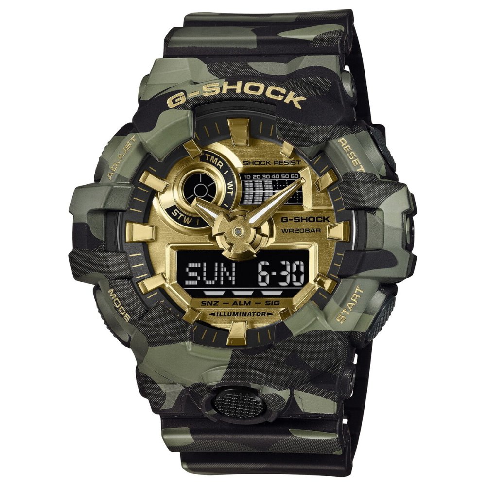G-SHOCK カシオ Gショック CASIO アナデジ 腕時計 メンズ GA-700CMG-3AJF BOLD CAMO Series CAMO AND GOLD【2026 新作】