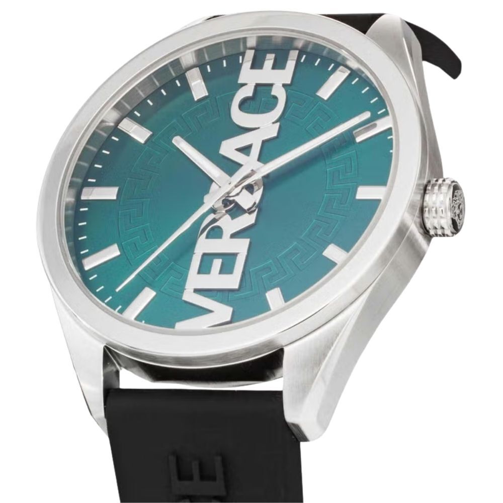 ヴェルサーチェ 腕時計 メンズ グリーン シルバー ブラック 42mm VERSACE V-VERTICAL シリコンベルト スイス製 メンズ腕時計 軽量 ブランド おしゃれ プレゼント ギフト 卒業 入学 お祝い