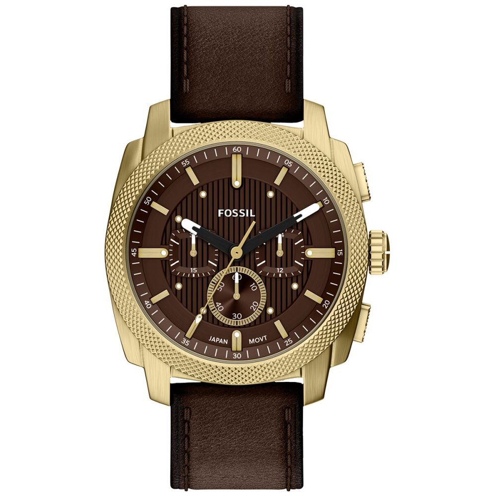 フォッシル FOSSIL 腕時計 メンズ MACHINE クロノグラフ アナログ ブラウンレザーウォッチFS6188【2026 新作】