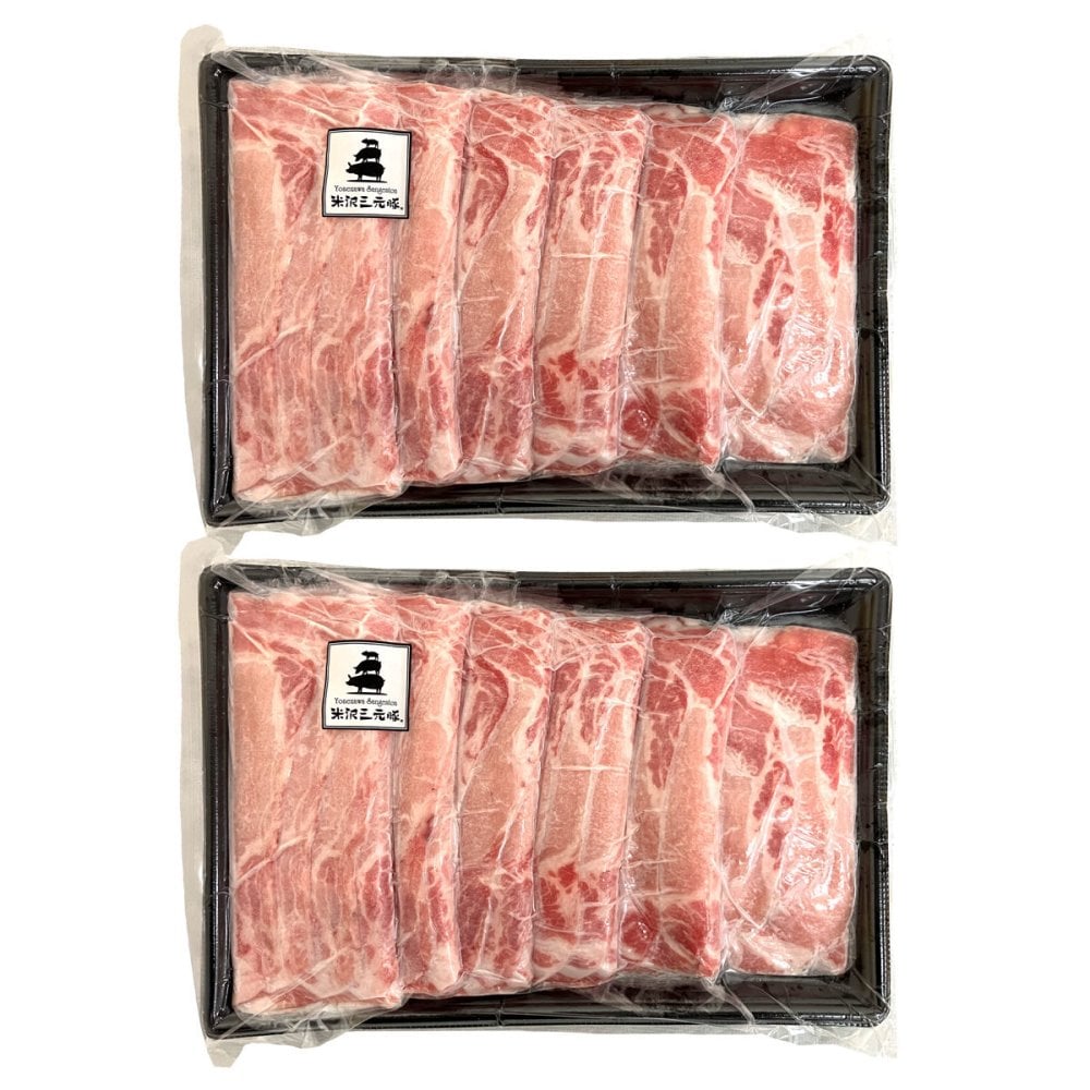 山形 米沢三元豚 ロース しゃぶしゃぶ用 400g入 計2パック 豚肉 冷凍 国産 豚ロース スライス ロース肉 薄切り【北海道・沖縄県・離島 配送不可】