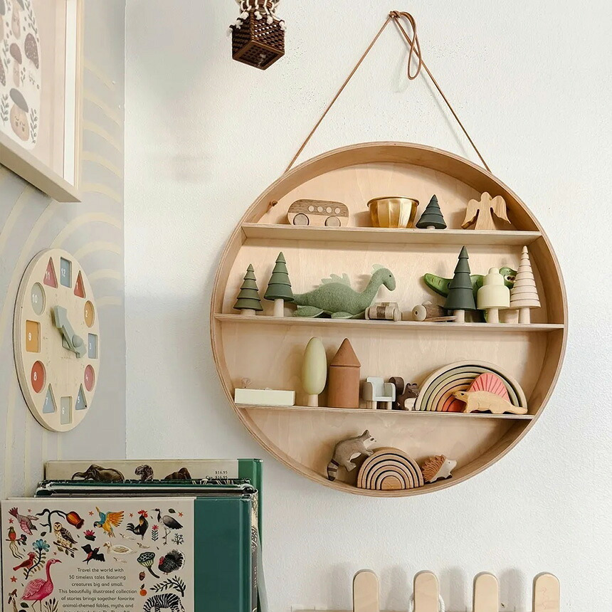 ferm LIVING ファームリビング ラウンドドーム 壁掛けラック 直径55cm 北欧インテリア 雑貨 おしゃれ 壁掛け シェルフ 丸い 円 ラック 収納 飾り 棚 リビング 部屋 子ども 子供 かわいい