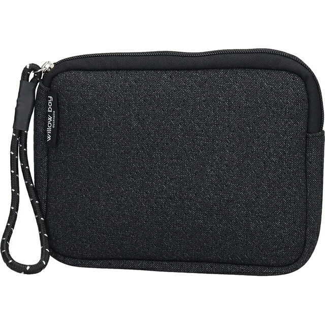 ウィローベイ ポーチ レディース ブランド WILLOWBAY リストレットクラッチ クラッチバッグ BLACK DENIM