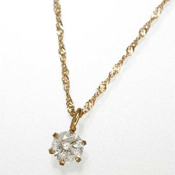 ネックレス レディース K18PG ピンクゴールド ダイヤモンド 0.1ct ペンダント スクリューチェーン シンプル 華奢 18金 ダイヤ 誕生石 ジュエリー アクセサリー ギフト プレゼント