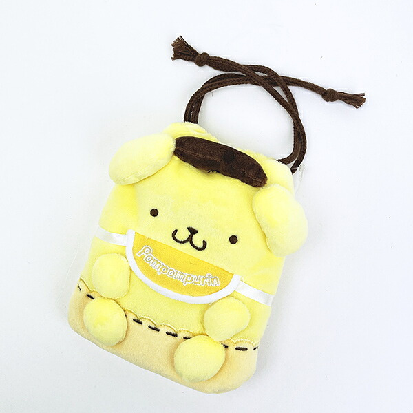 サンリオ ポムポムプリン ×モンチッチ (ポムポムプリン) ぬいぐるみ巾着 Sanrio