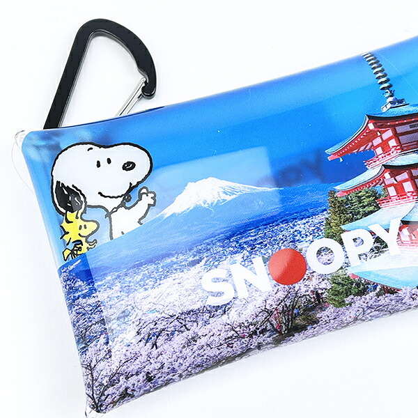 スヌーピー 富士山と五重塔 クリアマルチケース(S) SNOOPY