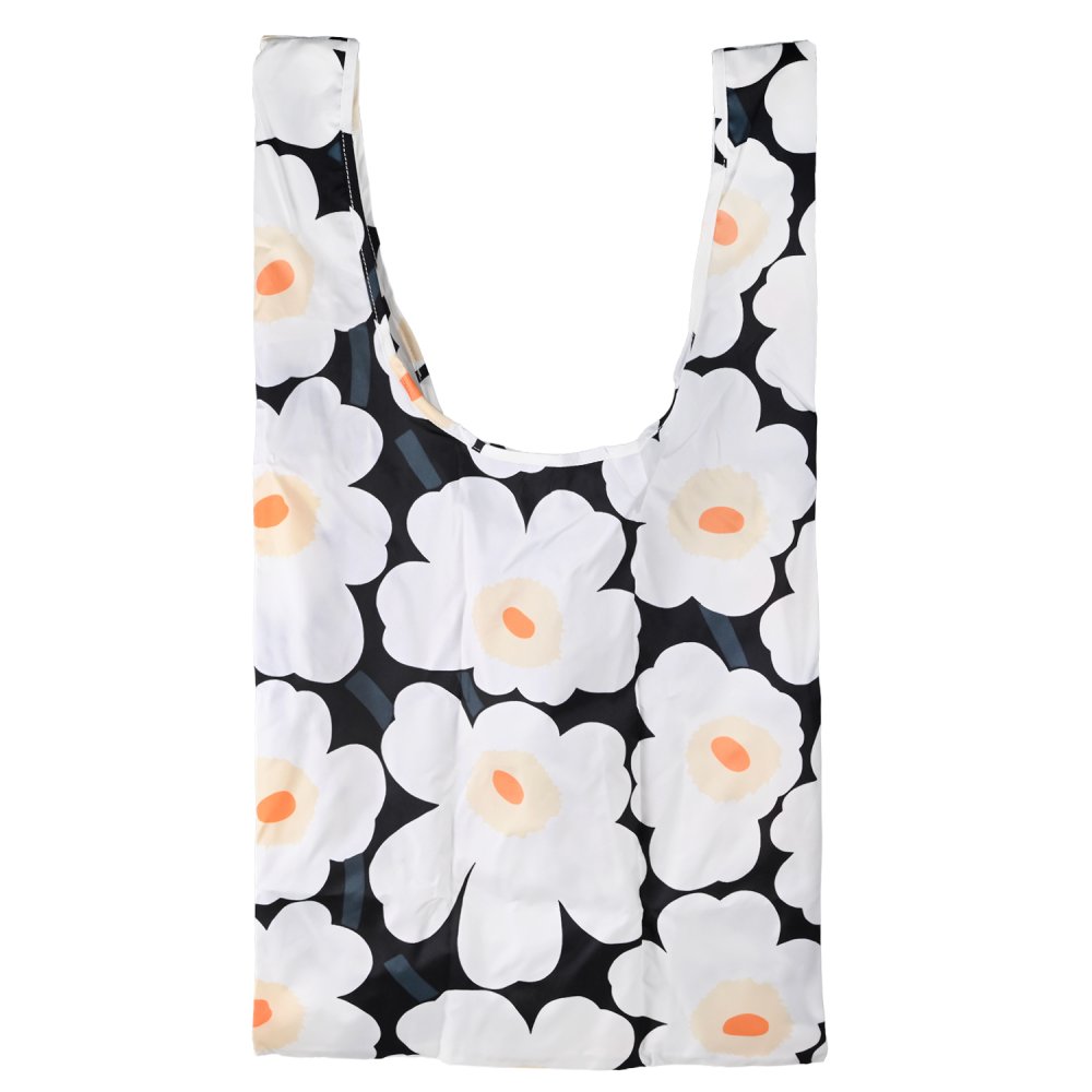 マリメッコ marimekko エコバッグ 買い物袋 スマートバッグ 2026冬新作 ウニッコ オフホワイト ブラック オレンジ 96122 096122 192 北欧雑貨 北欧デザイン 送別会 誕生日 お中元 結婚祝い 結婚式 高級 父の日 母の日 ホワイトデー【スペシャルラッピング660円(別売り)】 ネコポス