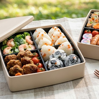 重箱 2段 おしゃれ 4～6人用 24cm角 4400ml 大型 二段重 シール蓋 仕切り1段分付 日本製 紀州漆器